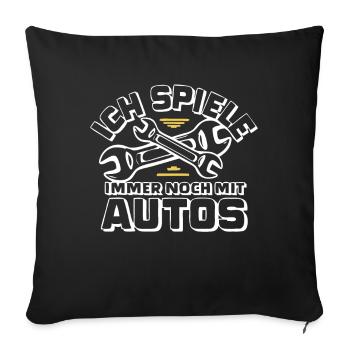 Mechanic Mechanic Workshop Car Mechanic - Sofa pillowcase 17,3'' x 17,3'' (45 x 45 cm) - black - Front