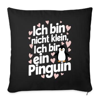 Penguin Little Penguins Emperor Penguin - Sofa pillowcase 17,3'' x 17,3'' (45 x 45 cm) - black - Front