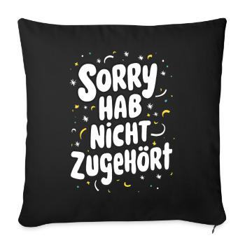 Sarcasme Ironie Drôle Paroles sarcastiques - Housse de coussin décorative 45 x 45 cm - noir - Devant