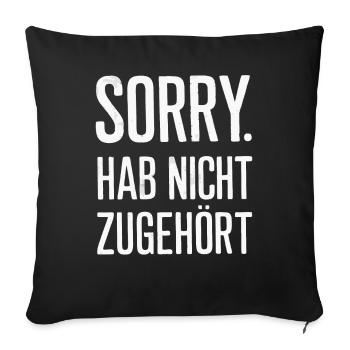 Sarcasme Ironie Drôle Paroles sarcastiques - Housse de coussin décorative 45 x 45 cm - noir - Devant
