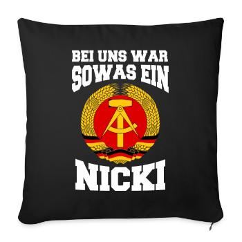 Allemagne de l’Est Est Est RDA de l’Est - Housse de coussin décorative 45 x 45 cm - noir - Devant