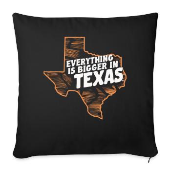 Texas State Texans Texas - Sofa pillowcase 17,3'' x 17,3'' (45 x 45 cm) - black - Front