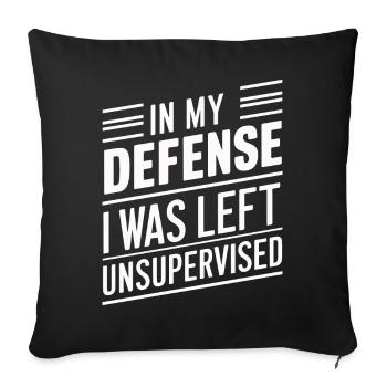 Drôle, sarcasme, humour sarcastique, ironie - Housse de coussin décorative 45 x 45 cm - noir - Devant