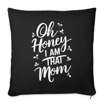 abeille abeille apicultrice abeille abeille - Housse de coussin décorative 45 x 45 cm - noir - Devant