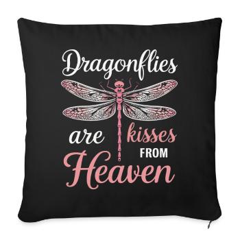 Libellule Libellules Insectes Nature - Housse de coussin décorative 45 x 45 cm - noir - Devant