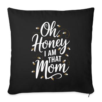 abeille abeille apicultrice abeille abeille - Housse de coussin décorative 45 x 45 cm - noir - Devant
