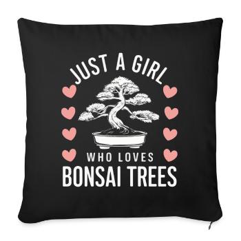 Bonsai Tree Japanese Bonsai - Sofa pillowcase 17,3'' x 17,3'' (45 x 45 cm) - black - Front