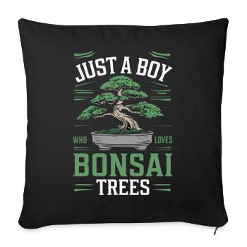 Bonsai Tree Japanese Bonsai - Sofa pillowcase 17,3'' x 17,3'' (45 x 45 cm) - black - Front
