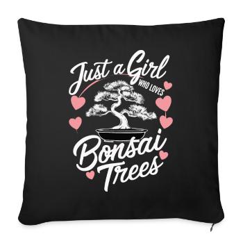 Bonsai Tree Japanese Bonsai - Sofa pillowcase 17,3'' x 17,3'' (45 x 45 cm) - black - Front
