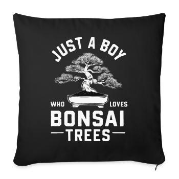 Bonsai Tree Japanese Bonsai - Sofa pillowcase 17,3'' x 17,3'' (45 x 45 cm) - black - Front