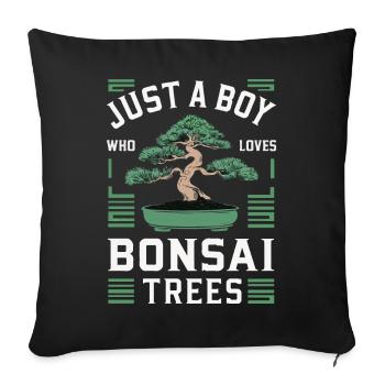 Bonsai Tree Japanese Bonsai - Sofa pillowcase 17,3'' x 17,3'' (45 x 45 cm) - black - Front