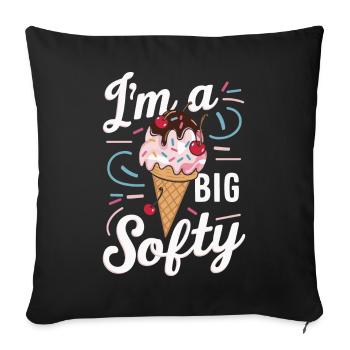 Eiscreme Süßigkeiten Eismilch - Sofa pillowcase 17,3'' x 17,3'' (45 x 45 cm) - black - Front