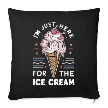 Eiscreme Süßigkeiten Eismilch - Sofa pillowcase 17,3'' x 17,3'' (45 x 45 cm) - black - Front