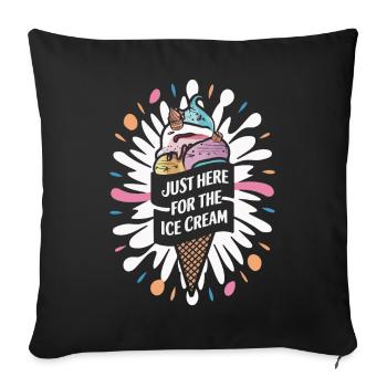 Eiscreme Süßigkeiten Eismilch - Sofa pillowcase 17,3'' x 17,3'' (45 x 45 cm) - black - Front