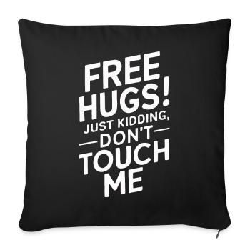 Drôle, sarcasme, humour sarcastique, ironie - Housse de coussin décorative 45 x 45 cm - noir - Devant