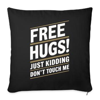 Drôle, sarcasme, humour sarcastique, ironie - Housse de coussin décorative 45 x 45 cm - noir - Devant
