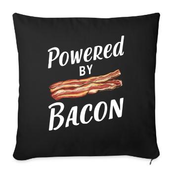 Bacon Frühstück Speck - Sofakissenbezug 45 x 45 cm - Schwarz - Vorne