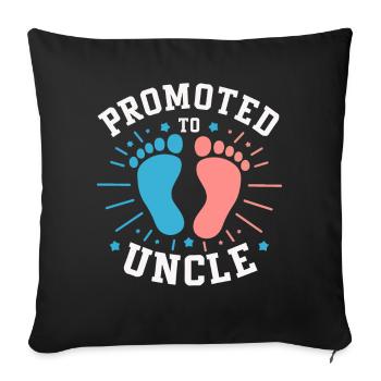Uncle Fmilie Great-Uncle Uncle - Sofa pillowcase 17,3'' x 17,3'' (45 x 45 cm) - black - Front