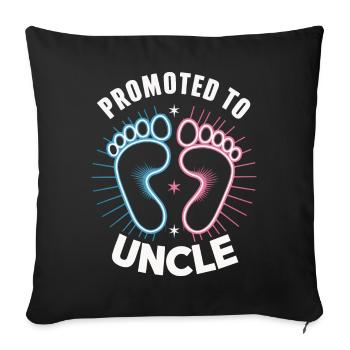 Uncle Fmilie Great-Uncle Uncle - Sofa pillowcase 17,3'' x 17,3'' (45 x 45 cm) - black - Front