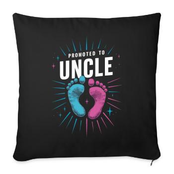 Uncle Fmilie Great-Uncle Uncle - Sofa pillowcase 17,3'' x 17,3'' (45 x 45 cm) - black - Front