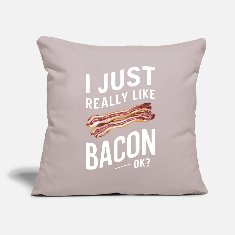 Bacon Petit-déjeuner Bacon Housse de coussin décorative 45 x 45 cm