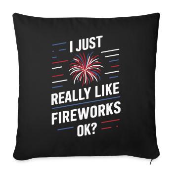 Pyrotechniker Feuerwerk Pyrotechnik - Sofakissenbezug 45 x 45 cm - Schwarz - Vorne