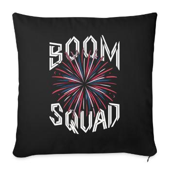 Pyrotechnie Feux d’artifice Pyrotechnie - Housse de coussin décorative 45 x 45 cm - noir - Devant