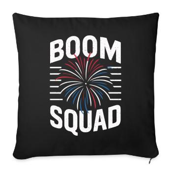 Pyrotechnie Feux d’artifice Pyrotechnie - Housse de coussin décorative 45 x 45 cm - noir - Devant