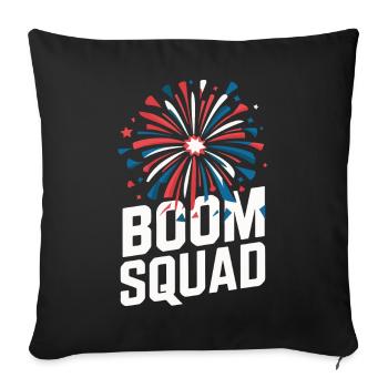Pyrotechnie Feux d’artifice Pyrotechnie - Housse de coussin décorative 45 x 45 cm - noir - Devant