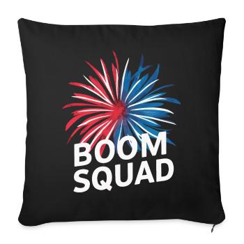 Pyrotechnie Feux d’artifice Pyrotechnie - Housse de coussin décorative 45 x 45 cm - noir - Devant