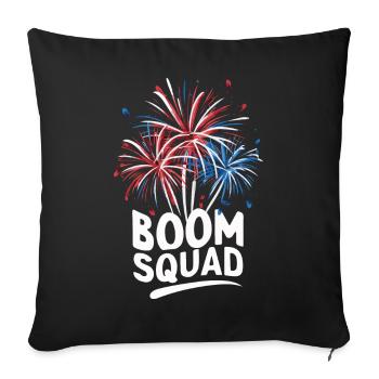 Pyrotechnie Feux d’artifice Pyrotechnie - Housse de coussin décorative 45 x 45 cm - noir - Devant