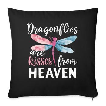 Libellule Libellules Insectes Nature - Housse de coussin décorative 45 x 45 cm - noir - Devant