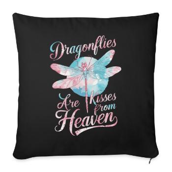 Libellule Libellules Insectes Nature - Housse de coussin décorative 45 x 45 cm - noir - Devant