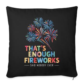 Pyrotechnie Feux d’artifice Pyrotechnie - Housse de coussin décorative 45 x 45 cm - noir - Devant