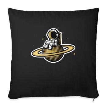 Astronaute Astronaute Cosmonaute Fusée Spatiale - Housse de coussin décorative 45 x 45 cm - noir - Devant