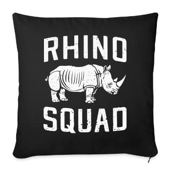 Rhinocéros Rhinocéros - Housse de coussin décorative 45 x 45 cm - noir - Devant