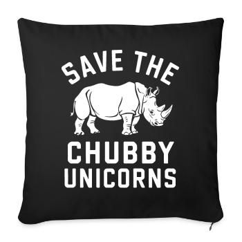 Rhinocéros Rhinocéros - Housse de coussin décorative 45 x 45 cm - noir - Devant