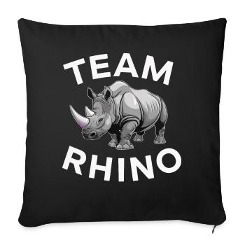 Rhinocéros Rhinocéros - Housse de coussin décorative 45 x 45 cm - noir - Devant