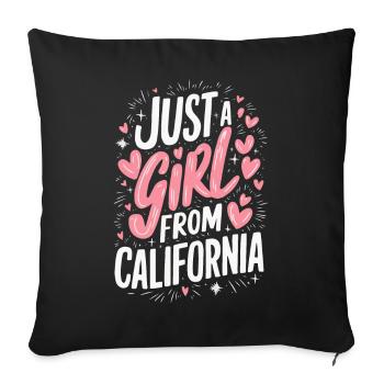 Californie États-Unis Amérique - Housse de coussin décorative 45 x 45 cm - noir - Devant