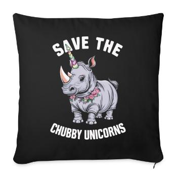 Rhinocéros Rhinocéros - Housse de coussin décorative 45 x 45 cm - noir - Devant