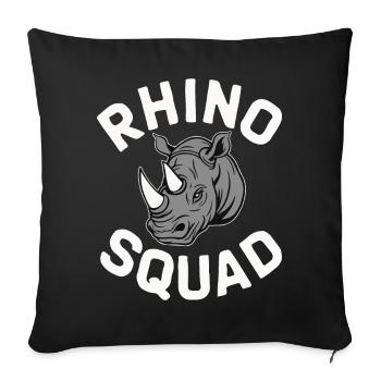 Rhinocéros Rhinocéros - Housse de coussin décorative 45 x 45 cm - noir - Devant