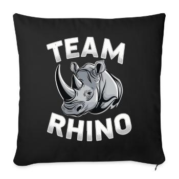 Rhinocéros Rhinocéros - Housse de coussin décorative 45 x 45 cm - noir - Devant