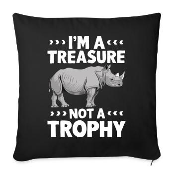 Rhinocéros Rhinocéros - Housse de coussin décorative 45 x 45 cm - noir - Devant