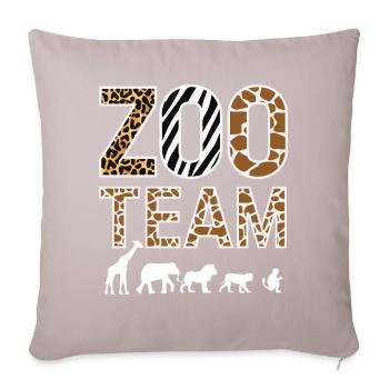 Zoo Animals Zookeeper - Sofa pillowcase 17,3'' x 17,3'' (45 x 45 cm) - light taupe - Front