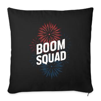 Pyrotechnie Feux d’artifice Pyrotechnie - Housse de coussin décorative 45 x 45 cm - noir - Devant