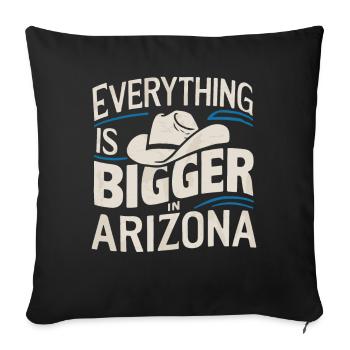 Arizona, États-Unis, Amérique - Housse de coussin décorative 45 x 45 cm - noir - Devant