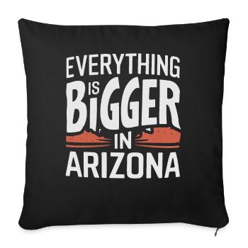 Arizona, États-Unis, Amérique - Housse de coussin décorative 45 x 45 cm - noir - Devant
