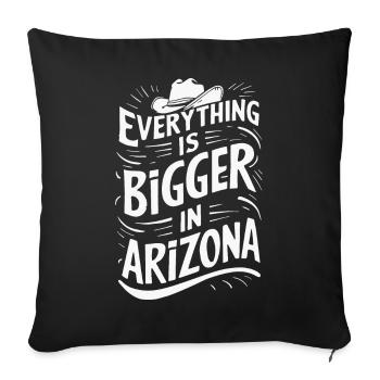 Arizona, États-Unis, Amérique - Housse de coussin décorative 45 x 45 cm - noir - Devant