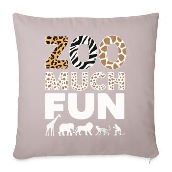 Animaux du zoo Gardien de zoo - Housse de coussin décorative 45 x 45 cm - taupe clair - Devant