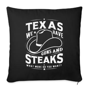 Texas State Texans Texas - Sofa pillowcase 17,3'' x 17,3'' (45 x 45 cm) - black - Front
